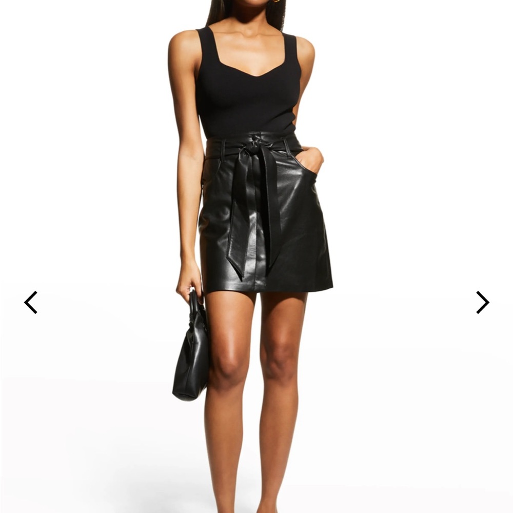 Nanushka - Meda Belted Vegan-Leather Skirt - Size Medium